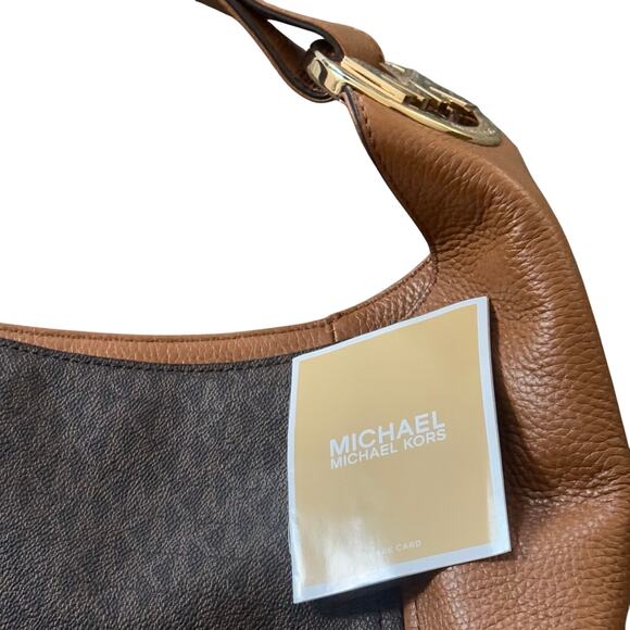 MICHAEL Michael Kors Women's Brown Fulton Large Leather Hobo Shoulder Bag NWT - Picture 11 of 12